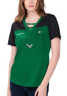 Philadelphia Eagles Womens Cross Fashion Football Jersey - Kelly Green