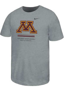 Nike Minnesota Golden Gophers Youth Grey Team Graphic Short Sleeve T-Shirt
