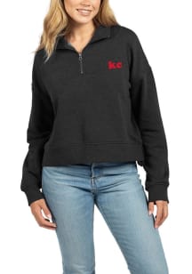 Kansas City Womens Black Graphic Qtr Zip
