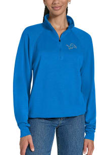 Detroit Lions Womens Blue On Deck Qtr Zip