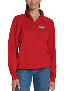 Kansas City Chiefs Womens Red On Deck Qtr Zip