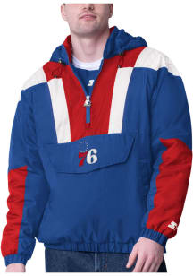 Starter Philadelphia 76ers Mens Black Charger Pullover Jackets