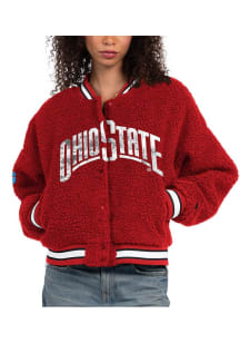 Starter Ohio State Buckeyes Womens Red Interception Light Weight Jacket