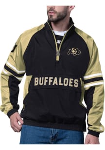 Starter Colorado Buffaloes Mens Black Prospect Half Zip Pullover Jackets