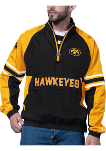 Starter Iowa Hawkeyes Mens Black Prospect Half Zip Pullover Jackets