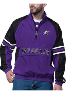 Starter K-State Wildcats Mens Purple Prospect Half Zip Pullover Jackets