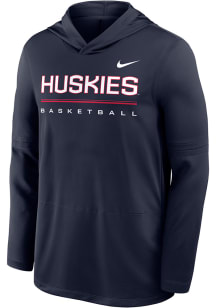 Nike UConn Huskies Mens Navy Blue DriFit Lightweight Basketball Hood