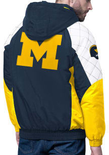 Mens Michigan Wolverines Starter Mens All Time Pro Full Heavyweight Jacket - Blue