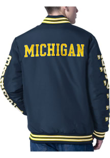 Michigan Wolverines Mens Blue Reverse Lay Up Reversible Commemorative Medium Weight Jacket