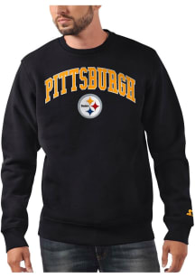 Starter Pittsburgh Steelers Mens Black Arch Name Long Sleeve Crew Sweatshirt
