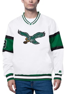 Starter Philadelphia Eagles Mens White Retro Signal Caller Pullover Jackets