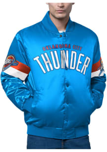 Starter Oklahoma City Thunder Mens Navy Blue Triple Option Medium Weight Jacket