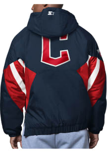 Starter Cleveland Guardians Mens Navy Blue The Line Up Pullover Jackets