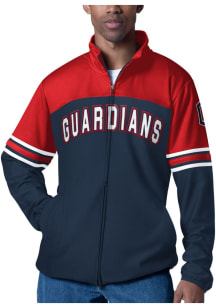 Cleveland Guardians Mens Navy Blue Halftime Track Jacket