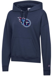 Champion Tennessee Titans Womens Navy Blue Powerblend Hooded Sweatshirt