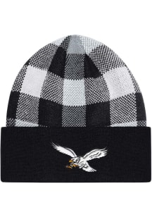 Starter Philadelphia Eagles Black Plaid Cuff Mens Knit Hat