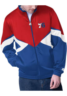 Starter Philadelphia 76ers Mens Blue Rush Track Jacket