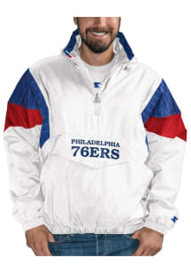 Starter Philadelphia 76ers Mens White Thursday Night Pullover Jackets