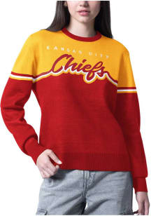 Kansas City Chiefs Womens Red Football Season Long Sleeve Sweater