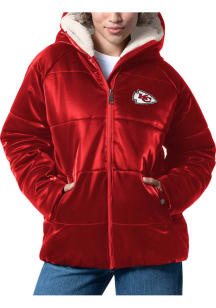 Kansas City Chiefs Womens Red Oddsmaker Heavy Weight Jacket