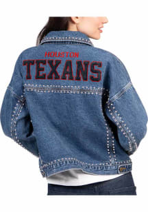 Houston Texans Womens Blue Pit Stop Light Weight Jacket