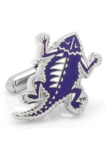 TCU Horned Frogs Silver Plated Mens Cufflinks