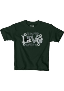 Blue 84 Michigan State Spartans Girls Green Floral Minnie Short Sleeve Tee