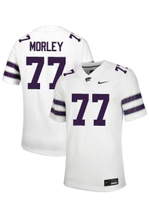 Tanner Morley  Nike K-State Wildcats White NIL Name And Number Football Jersey