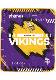 Minnesota Vikings Twin XL Plush 65 x 72 Fleece Blanket - Purple