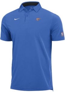 Nike Oklahoma City Thunder Mens Blue Primary Logo Short Sleeve Polo