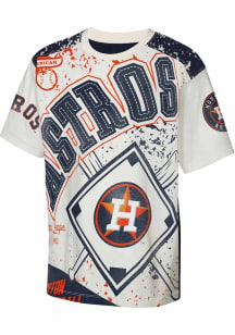 Houston Astros Youth Cream Top Player Short Sleeve Fashion T-Shirt