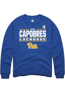 Anna Capobres Pitt Panthers Mens Blue NIL Stacked Box Player Crew