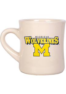 Michigan Wolverines 12oz Diner Ceramic Mug - White