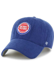 47 Detroit Pistons Thick Corduroy Clean Up Adjustable Hat - Blue