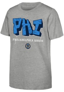 Philadelphia Union Youth Grey Blockbuster Short Sleeve T-Shirt