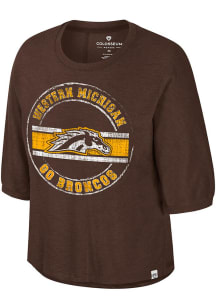 Colosseum Western Michigan Broncos Womens Brown Elphaba Short Sleeve T-Shirt