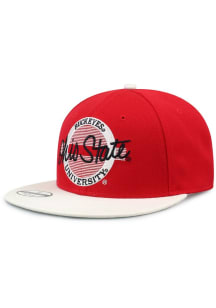 Ohio State Buckeyes Red 2T Original Retro Circle Wool Blend Mens Snapback Hat
