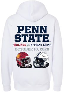 Something Inked Penn State Nittany Lions Mens White Football White Out Game vs USC Trojans Long Sl..