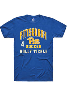Holly Tickle Pitt Panthers Blue NIL Arch Logo Short Sleeve Player T Shirt