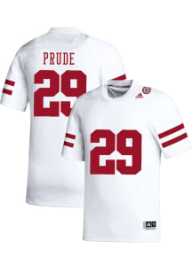 Braylen Prude   Nebraska Cornhuskers White NIL Name And Number Football Jersey