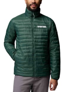 Columbia Michigan State Spartans Mens Green Powder Pass Medium Weight Jacket