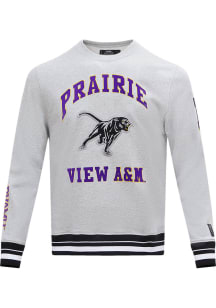 Pro Standard Prairie View A&M Panthers Mens Grey Stacked Logo Long Sleeve Fashion Sweatshirt