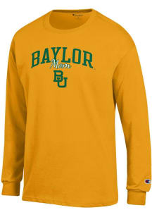 Champion Baylor Bears Gold Mom Script Jersey Long Sleeve T Shirt