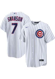 Dansby Swanson Chicago Cubs Mens Replica Home Jersey - White