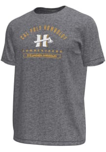 Under Armour Cal Poly Humboldt Lumberjacks Grey Name Tech Stretch Short Sleeve T Shirt