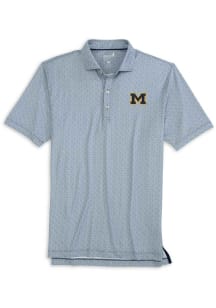Johnnie O Michigan Wolverines Mens Navy Blue Hinson Short Sleeve Fashion Polo