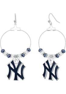 New York Yankees Fancy Dangle Womens Earrings