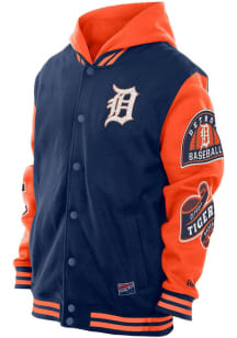 New Era Detroit Tigers Mens Navy Blue Throwback Medium Weight Jacket