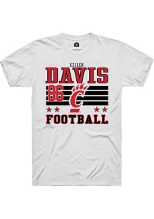 Kellen Davis Cincinnati Bearcats White Football NIL Striped Short Sleeve Player T Shirt