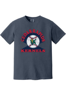 Summit Sportswear Cedar Rapids Kernels Womens Blue Soft Arch Short Sleeve T-Shirt